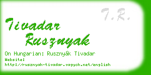 tivadar rusznyak business card