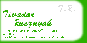 tivadar rusznyak business card